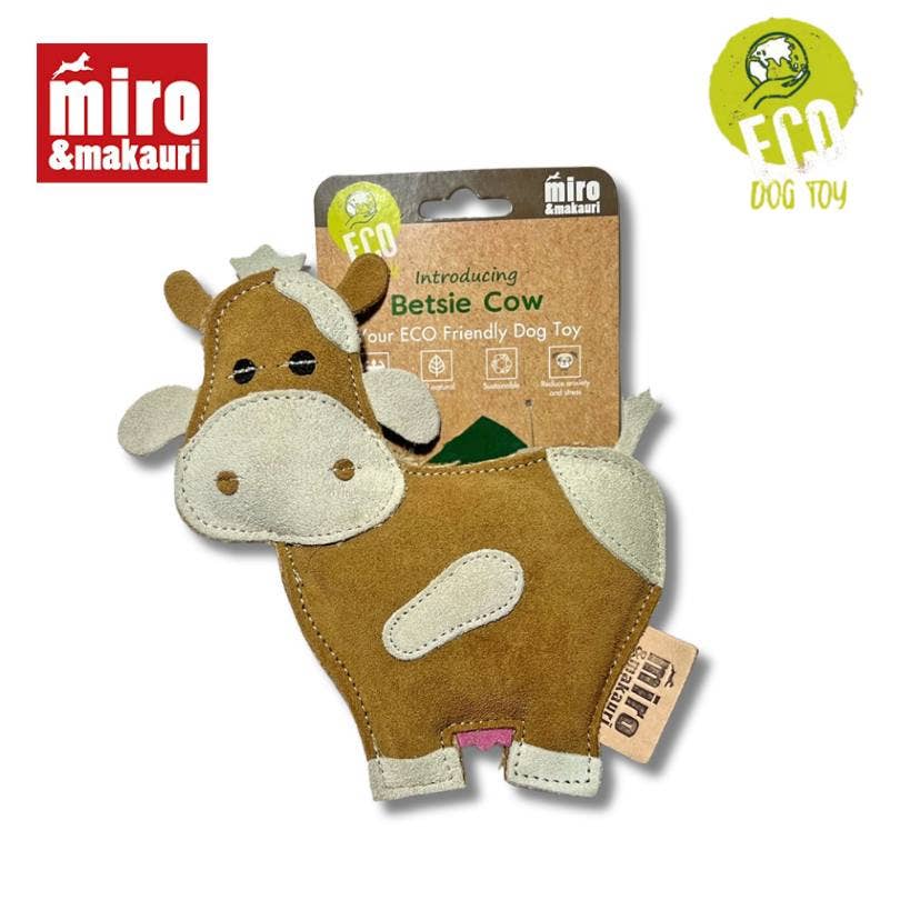 Miro & Makauri Betsie Cow - Eco Leather Dog Toy