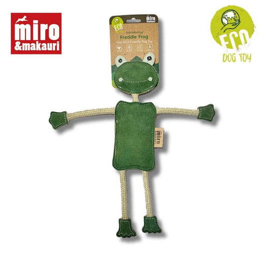 Miro & Makauri Freddie The Frog- Eco Leather Dog Toy