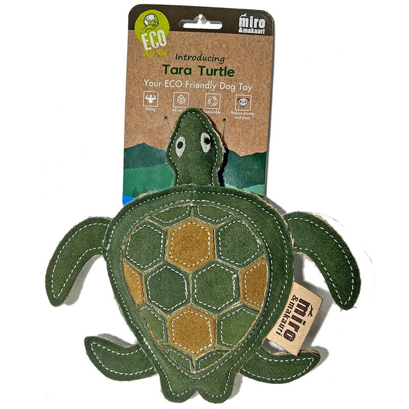 Mira & Makauri Tara Turtle- Eco Leather Dog Toy