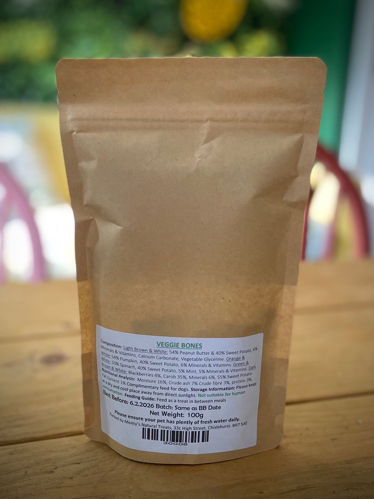Bettys Boutique Veggie Bones Back Dog Trest