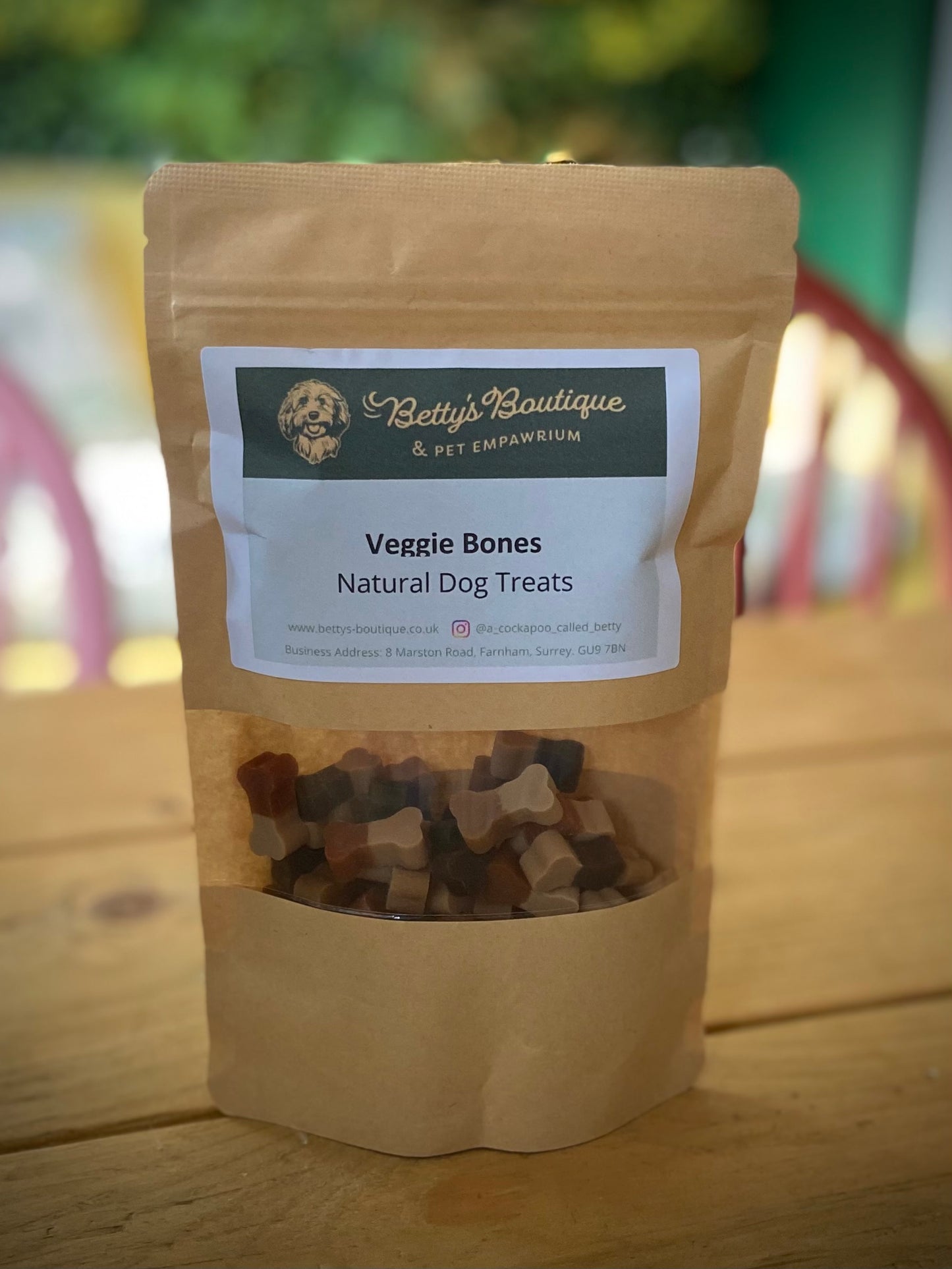 Bettys Boutique Veggie Bones Front Dog Treat