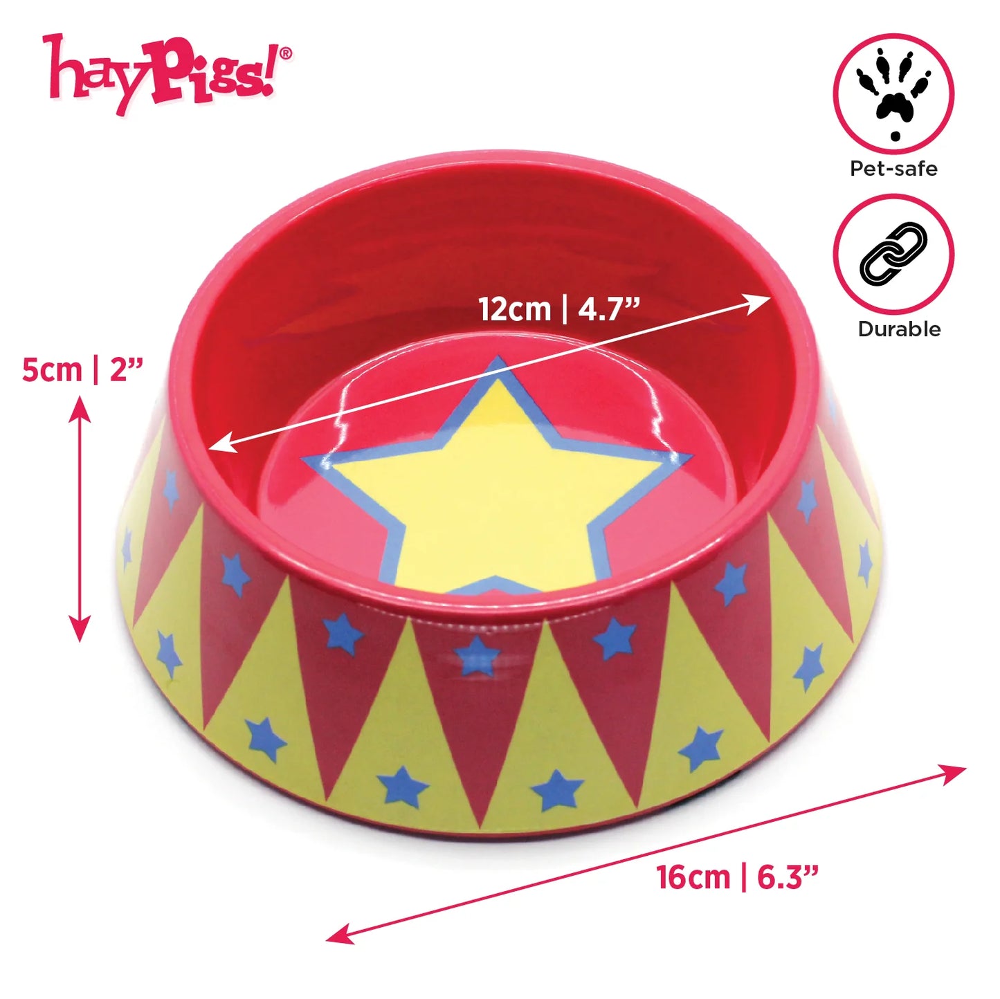 hay pigs food bowl dimensions