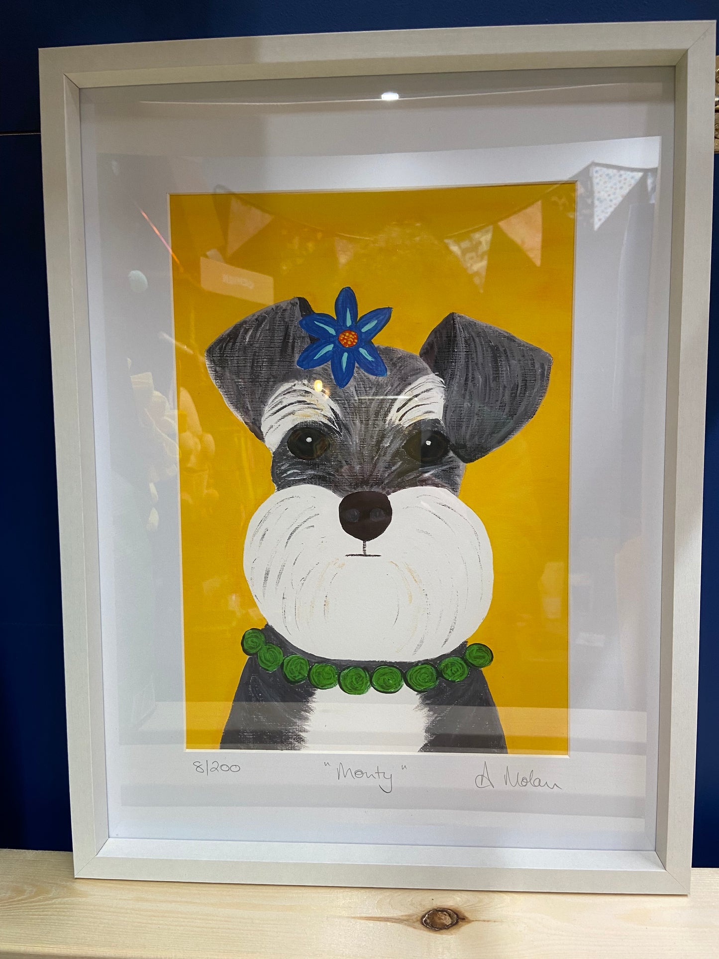 Pup Goes the Easel Limited Edition "Monty" Framed Print