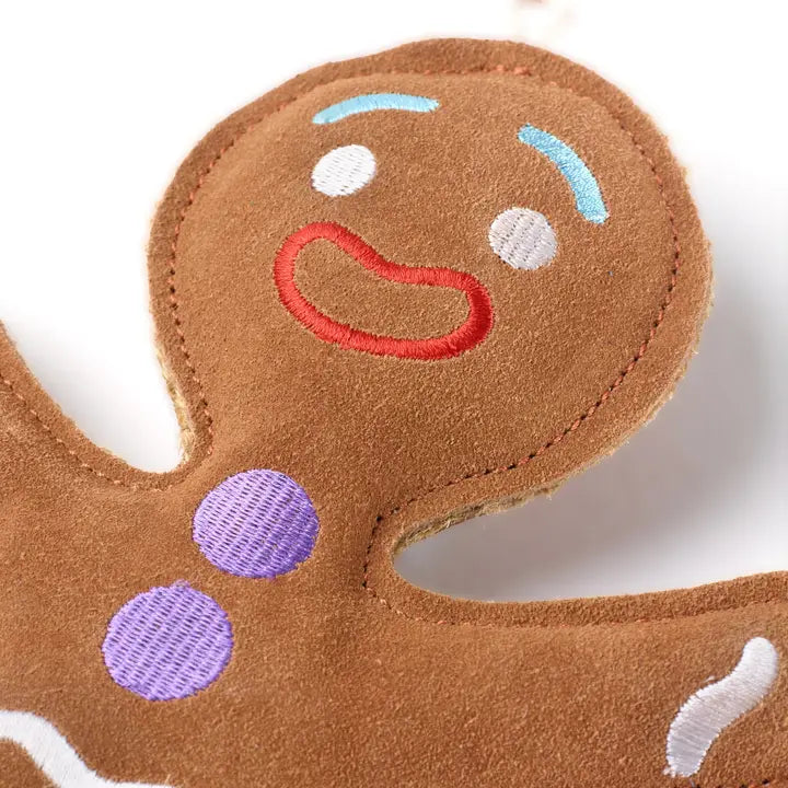 Green & Wilds eco friendly ginger bread man dog toy