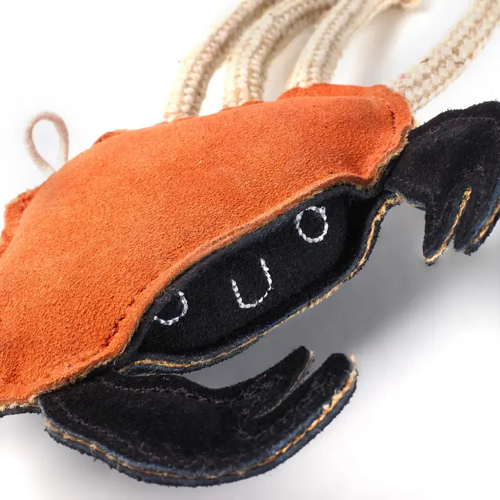 Green & Wilds Carlos the Crab eco friendly dog toy