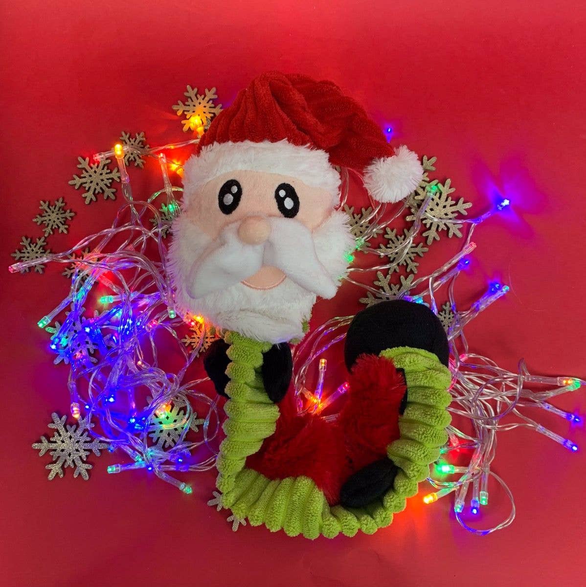 Pet London Bungee Santa Christmas Tug Dog Toy