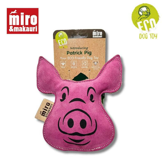 Miro & Makauri Patrick The Pig- Eco Leather Dog Toy