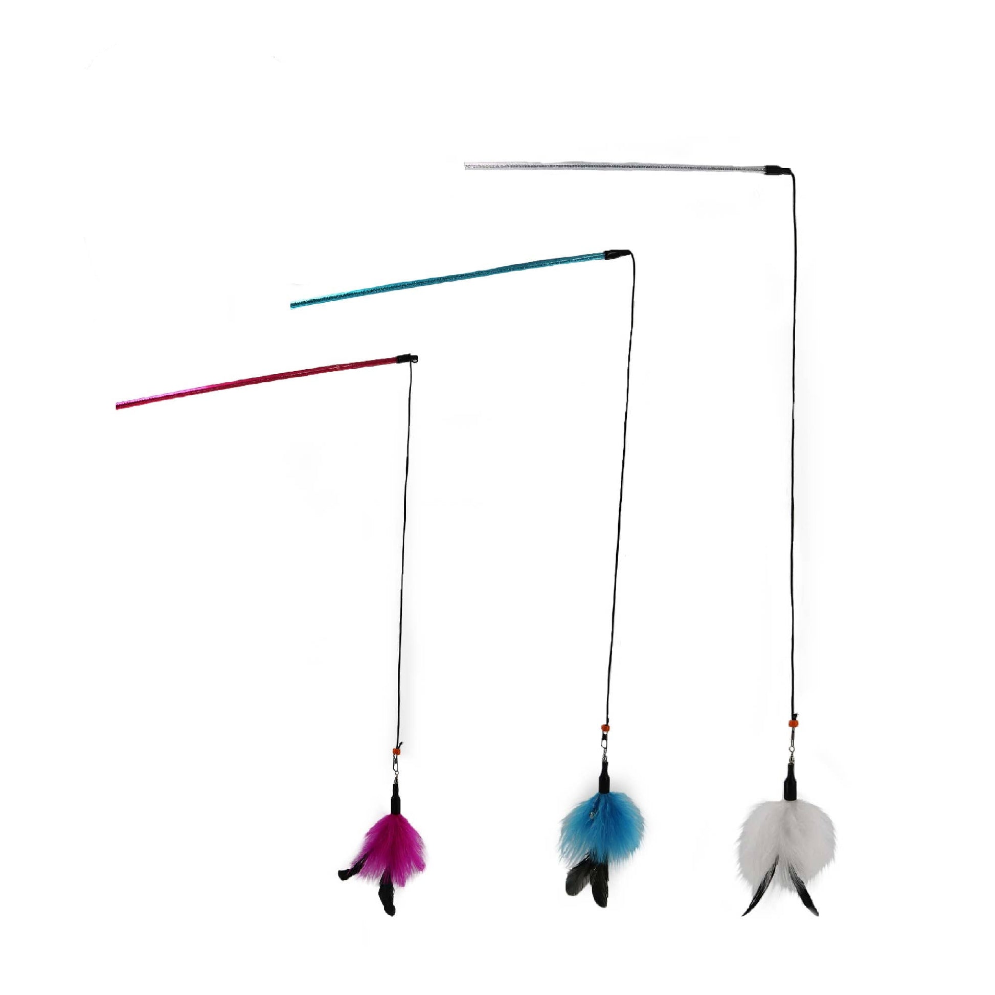 Ancol Feather dangler cat toy with bell