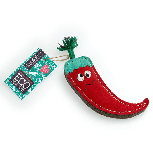 Chad the Red Hot Chilli Pepper Eco Dog Toy