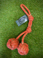 Double ball rope dog tug toy