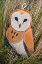 Suede owl dog toy