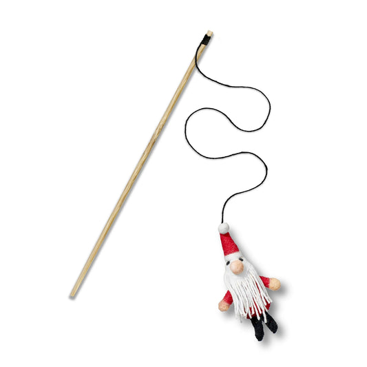 Father Christmas cat teaser toy