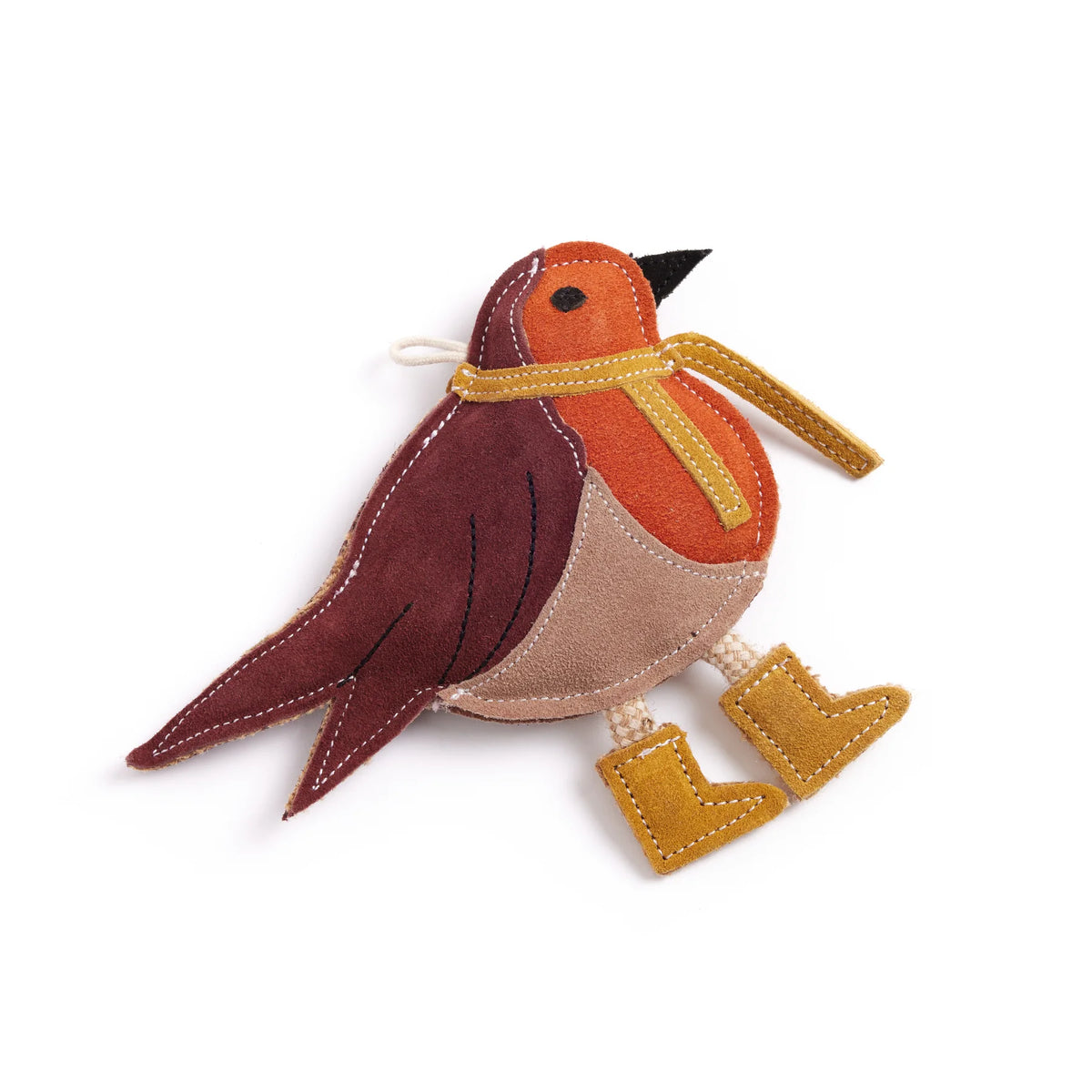 Festive robin eco dog toy