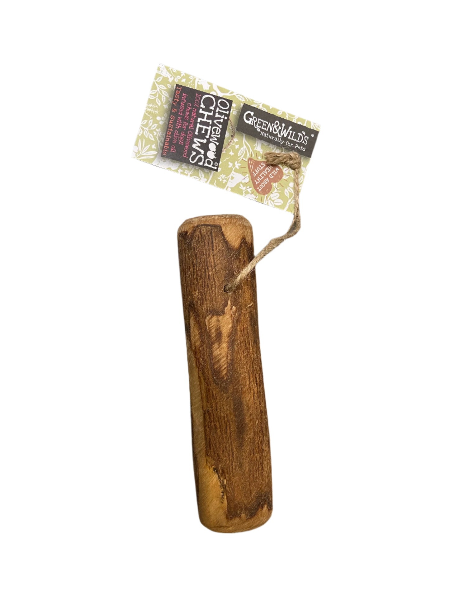 Large Green and Wilds Olivewood dog chew