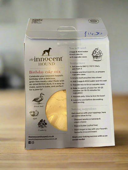 Innocent Hound grain free Birthday cake mix for dogs