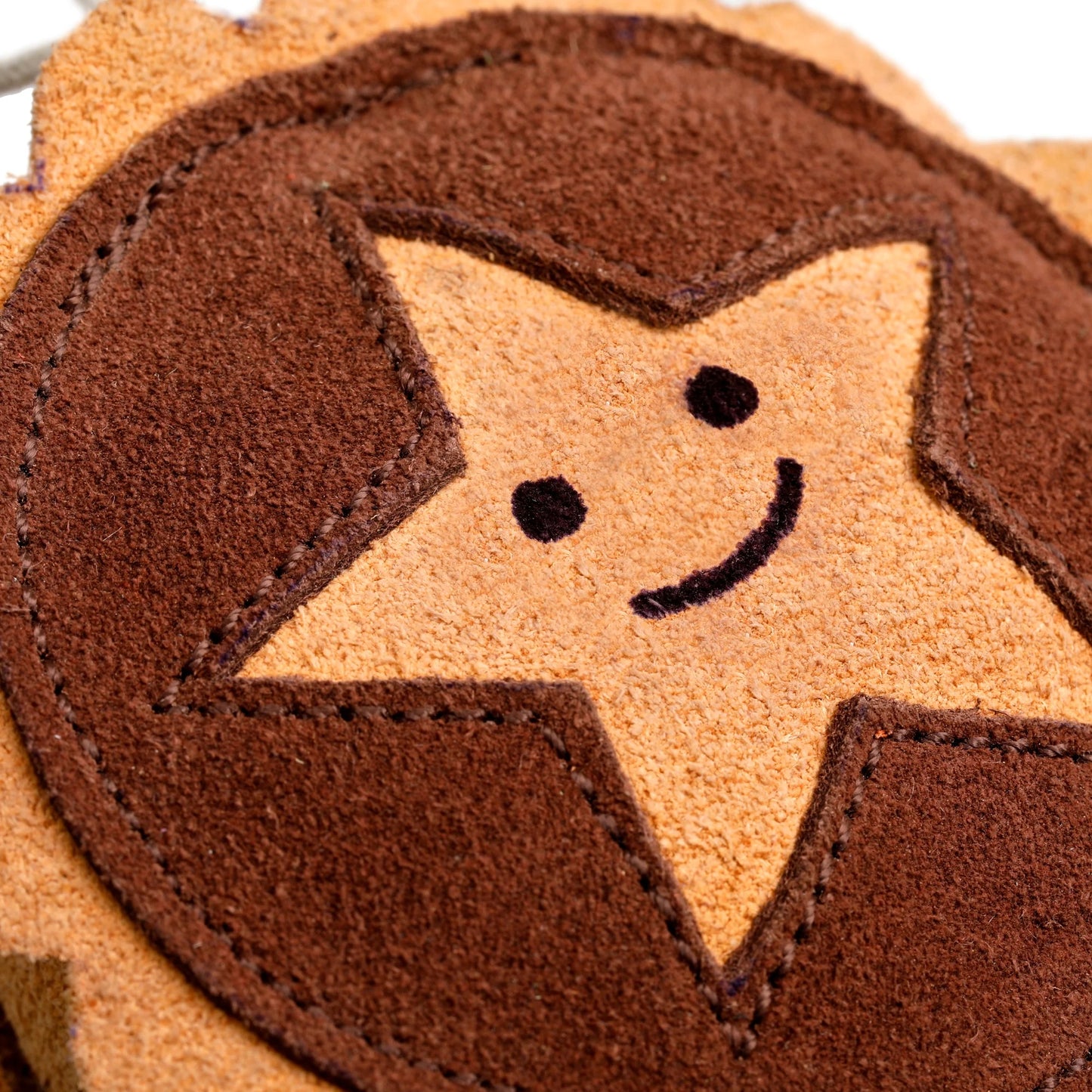 close up of merry the mince pie eco dog toy
