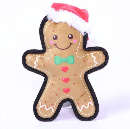 Pet London Gingerbread Man Christmas Dog Toy