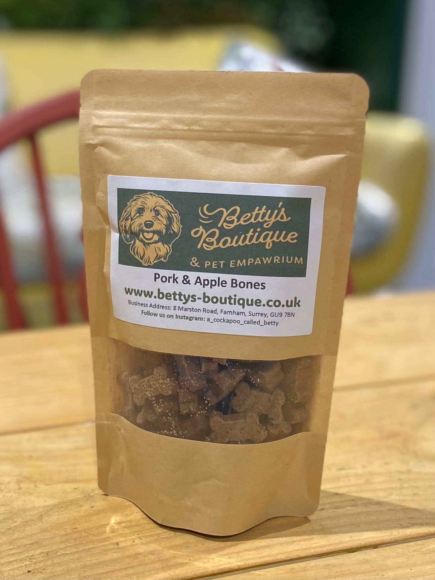 Betty's pork and apple dog treats