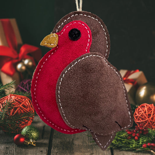 Suede robin eco friendly dog toy