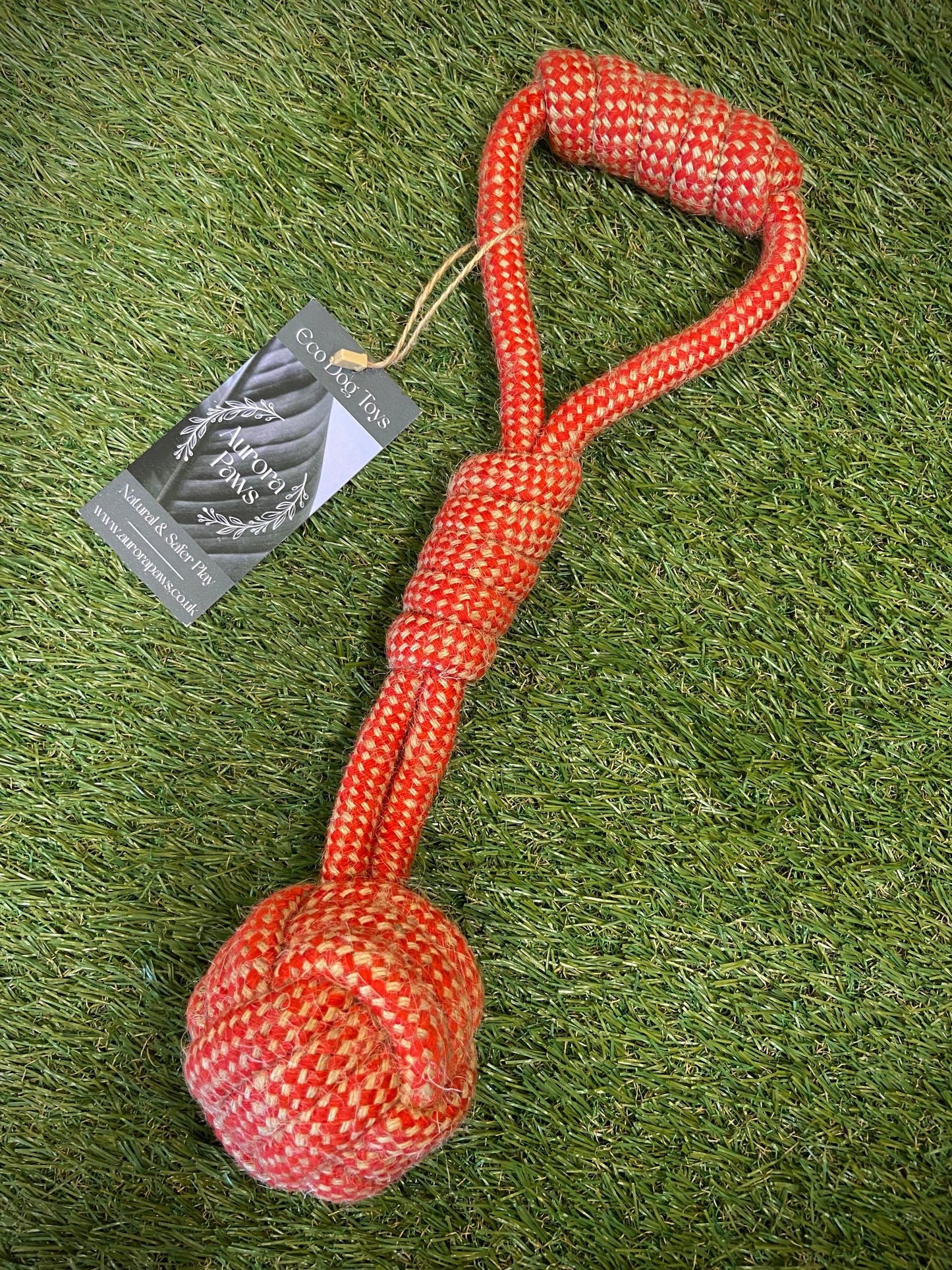 Single ball rope dog tug toy