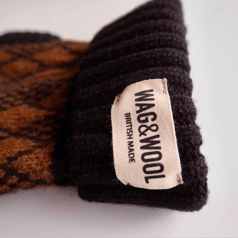 Wag & Wool Lucy Dog Jumper in Black & Brown