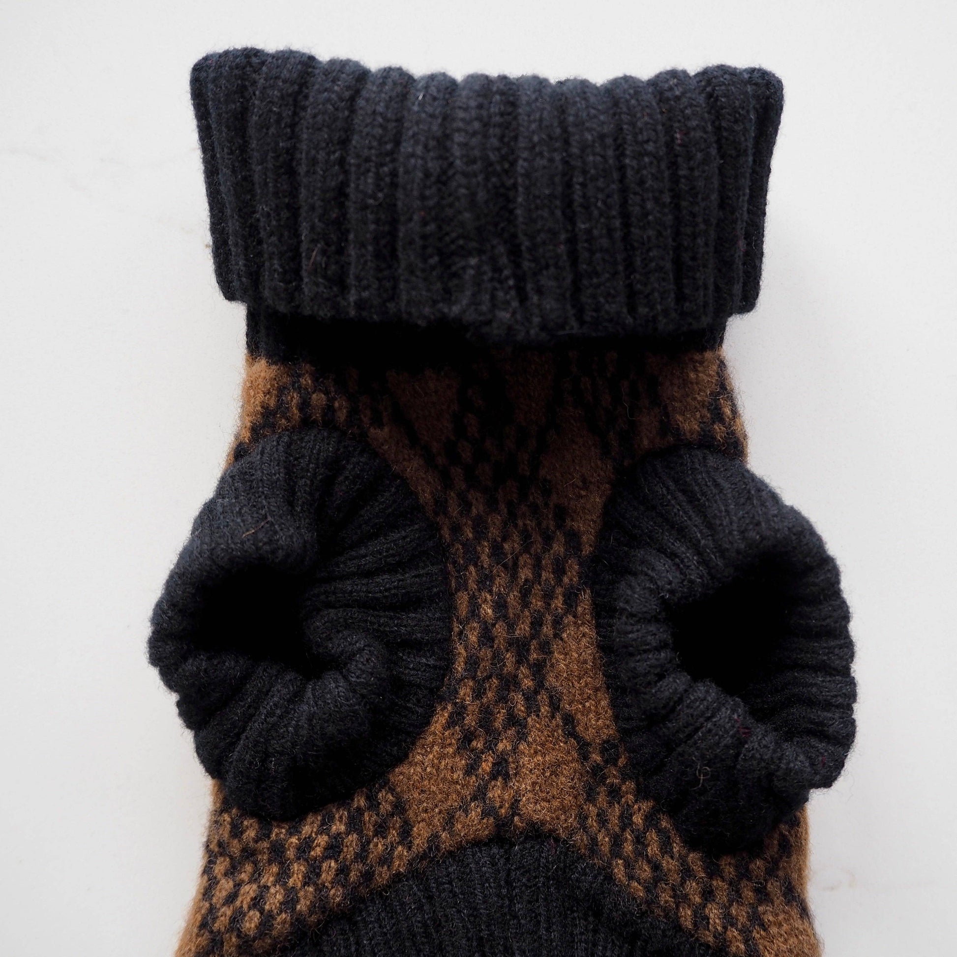Wag & Wool Lucy Dog Jumper in Black & Brown